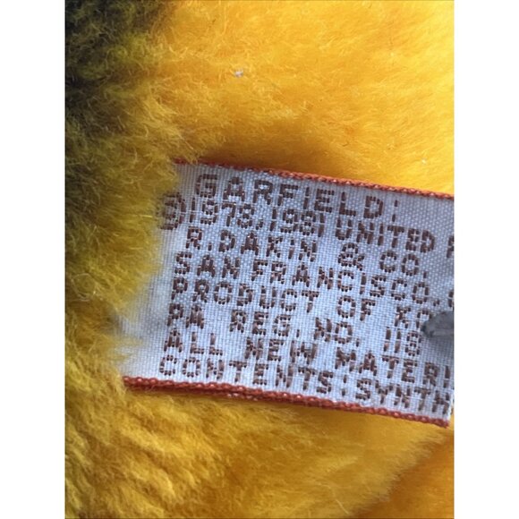 Vintage 1981 Dakin Garfield Patriotic Uncle Sam Plush Stuffed Animal 10" Flag - Picture 10 of 13